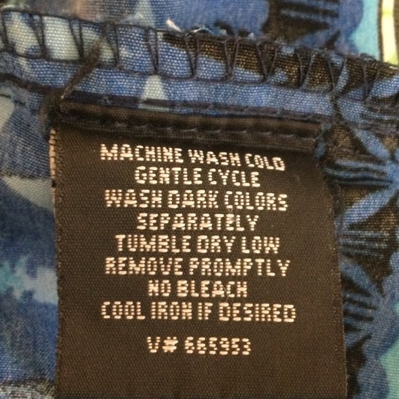 No Boundaries Electric Blue Hawaiian Shirt, Large - Picture 6 of 6